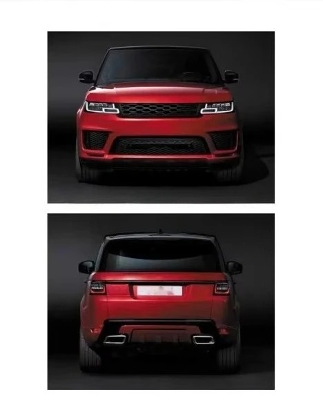 For RR Sport 2018-2022 Front Grille  Rear Moulding Strip  Side Parts Gloss Black Kit Body Kit